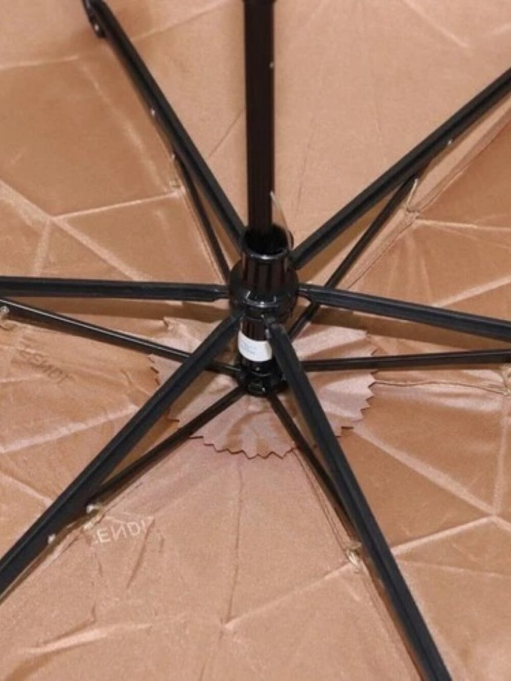 FENDI Zucca Canvas Umbrella Nylon Brown Black - Picture 10 of 16